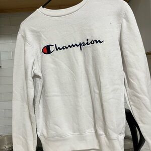 Champion Men's White Crewneck Sweater